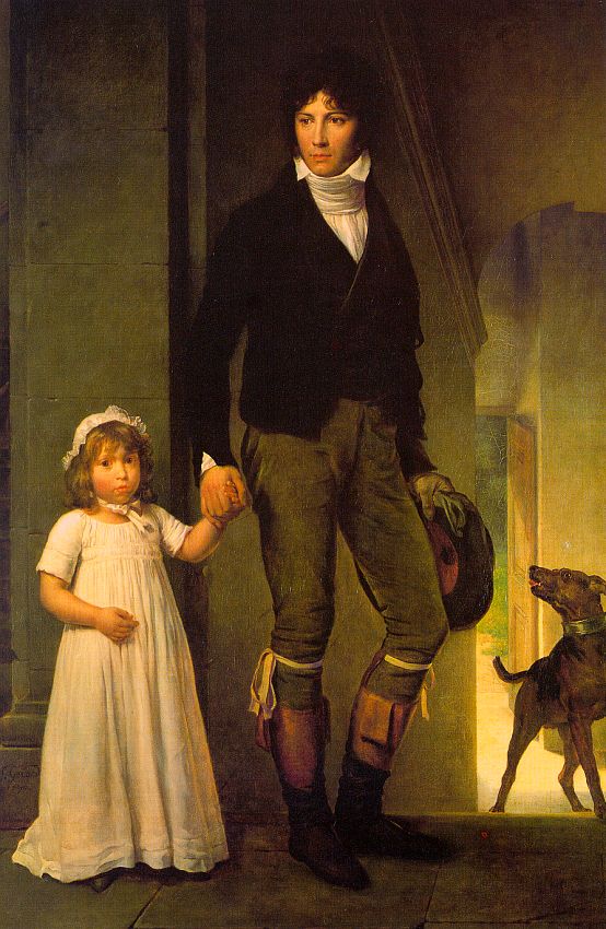  Baron Francois  Gerard Jean-Baptiste Isabey and his Daughter